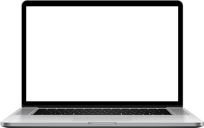 Clipart image of an open laptop with transparent screen background