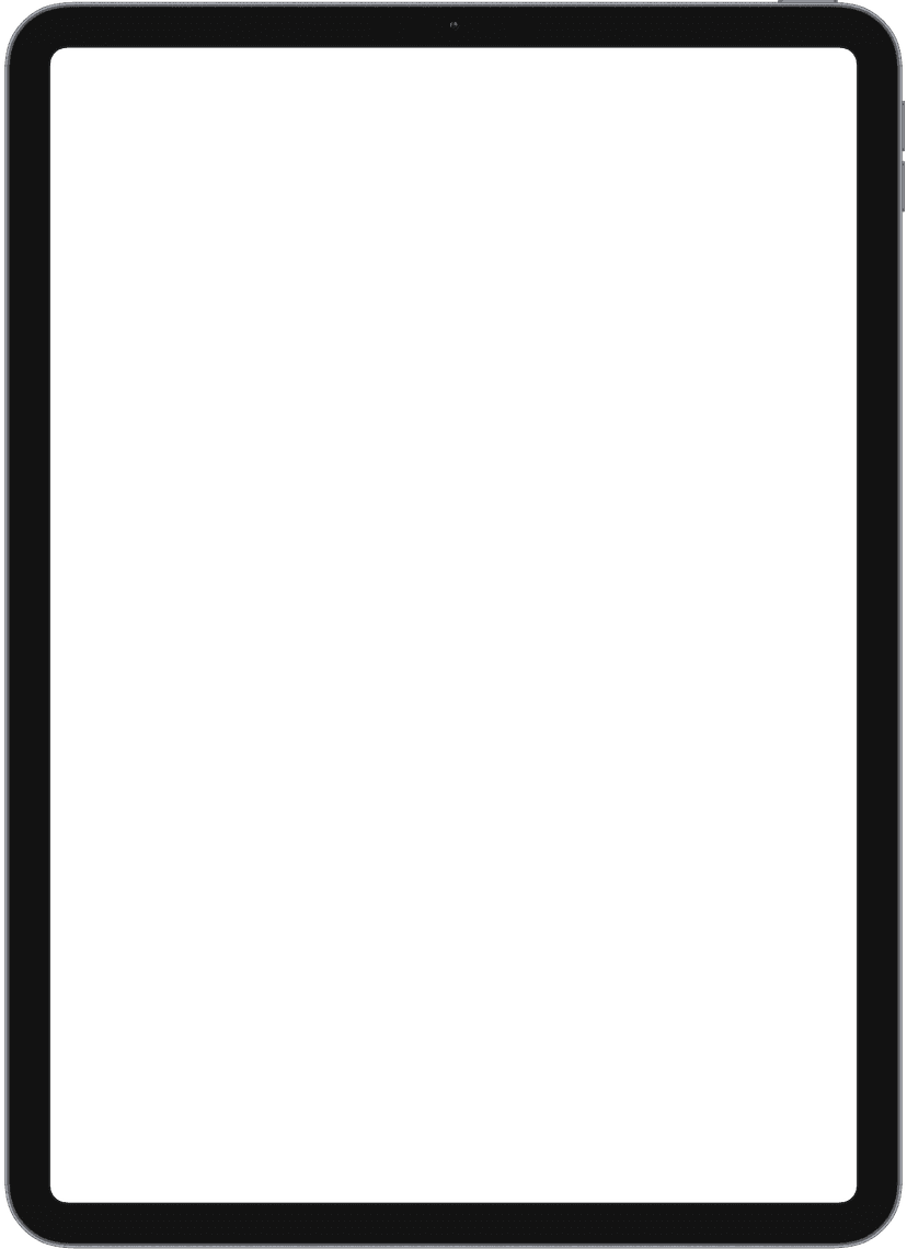 Clipart image of a tablet with transparent screen background